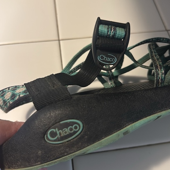 Chaco ZX Classic Sport Sandals Women's Size 8 Green/Black Adjustable - Picture 6 of 10
